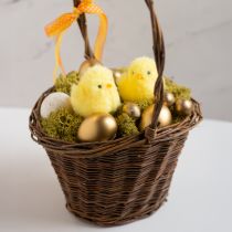 Article Poussins décoratifs, parfaits pour les fêtes de Pâques au salon ou au jardin, 7 cm, lot de 6