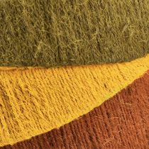 Article Anneau décoratif en jute boucle large jaune ocre marron Ø30cm 3pcs
