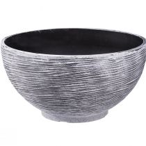 Article Bol décoratif rond pour plantes gris noir Ø35cm H18cm