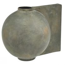Article Vase décoratif en céramique aspect antique bronze gris 30×20×24cm