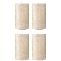 Article Bougies unies platine 70x120mm 4 pcs