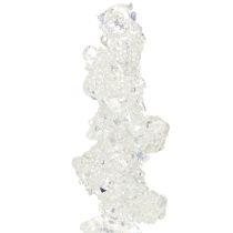 Article Ornements de sapin de Noël en forme de glaçons avec paillettes, décoration hivernale, 17,5 cm, lot de 4
