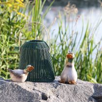 Article Canards déco en céramique printemps Marron Vert 15cm 2pcs