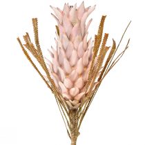 Article Fleur artificielle exotique rose grande fleur d&#39;ananas 74cm