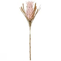 Article Fleur artificielle exotique rose grande fleur d'ananas 74cm
