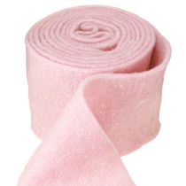 Article Ruban de feutre rose, ruban de laine, ruban de feutre de laine, largeur 15 cm, longueur 5 m