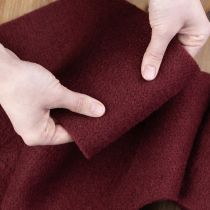 Article Ruban de feutrine en laine, rouge foncé, 15 cm x 5 m, pour la décoration et les loisirs créatifs
