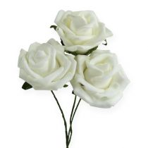 Article Rose en mousse Ø6cm blanche 27pcs