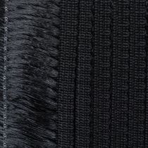 Article Ruban noir à franges 4 cm, cordon, lurex décoratif à franges 25 m