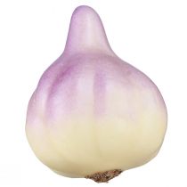 Article Décoration végétale ail jaune violet dans le filet Ø4,5cm 12 pièces