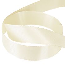 Article Ruban cadeau et ruban décoratif en taffetas crème 25 mm 50 m