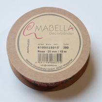 Article Ruban cadeau à motif floral pour cadeaux et loisirs créatifs, 2,5 cm de large, 15 m de long