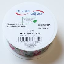 Article Ruban cadeau à motif floral pour un emballage cadeau élégant, 15 m