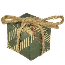 Article Mini set coffrets cadeaux en papier, rouge-vert-naturel, 2,5x3 cm 18 pièces - Décoration de Noël