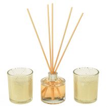 Article Coffret cadeau bougies parfumées parfum d&#39;ambiance dans un verre parfum vanille