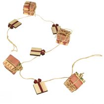 Article Guirlande Cadeaux de Noël et Étoiles Rouge Naturel Vert 100cm 2pcs