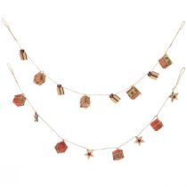 Article Guirlande Cadeaux de Noël et Étoiles Rouge Naturel Vert 100cm 2pcs