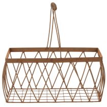 Article Panier en maille panier en métal aspect rouille 28x13,5x14cm 2pcs
