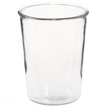 Article Vase en verre vase décoratif conique transparent Ø12cm H15,5cm 2pcs