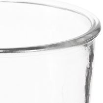Article Vase en verre vase décoratif conique transparent Ø12cm H15,5cm 2pcs