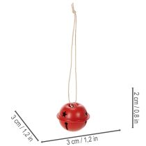 Article Pendentifs décoratifs en forme de cloche à motif d'étoile, 3 cm, lot de 9