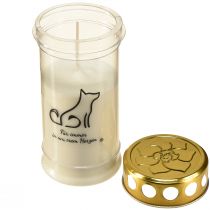 Article Lampe funéraire bougie funéraire chien pour animaux blanc Ø7cm H16,5cm