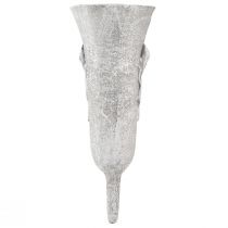 Article Vase funéraire vase gris à coller avec motif calla H32,5cm