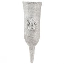 Article Vase funéraire en polyrésine motif ange à brancher H29cm