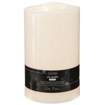 Article Grande bougie LED avec minuterie, pour usage extérieur, blanc chaud, Ø 12,5 cm, H 20 cm
