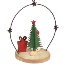 Article Suspensions décoratives Noël Père Noël et Bonhomme de neige avec étoile – H13cm (par 2)
