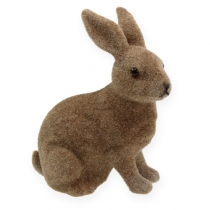 Article Lapin décoratif 14cm floqué 4 pcs.