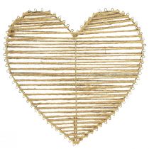 Article Coeur Jute Naturel Pour Fleurs Séchées 35cm 4pcs