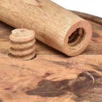 Article Présentoir à gâteaux 2 étages en bois de manguier Ø35cm/Ø24cm H51,5cm