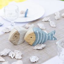 Article Décoration de table à poisson en bois support à poisson bois 15×8cm 2 pcs