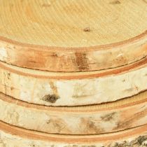 Article Disques en bois avec écorce de bouleau naturel Ø9-10cm 7 pcs