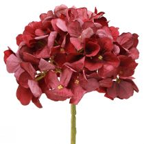 Article Hortensia Artificiel Bourgogne Grande Fleur Ø15cm L58cm 2pcs