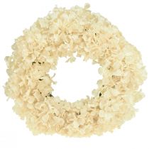 Article Couronne d&#39;hortensias crème hortensias artificiels Ø40cm