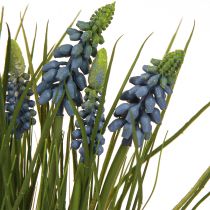 Article Jacinthes artificielles dans un pot bleu 24cm