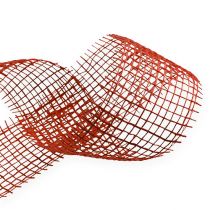 Article Ruban de jute rouge, 5 cm de large, 40 m de long