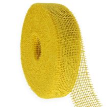 Article Ruban de jute jaune, 5 cm de large, 40 m de long