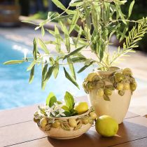 Article Vase Céramique Décoration Citron Vert Méditerranéen Jaune H19cm
