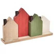 Article Bougeoir couronne de l'Avent bâton bougies maisons 35cm H20cm