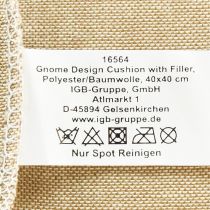 Article Coussin décoratif avec gnome coussin décoratif vert beige 40×40cm