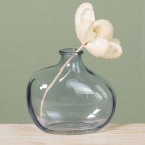 Article Petit vase en verre transparent moderne mini vase en verre bleu 11 × 6 × 10 cm 3 pièces