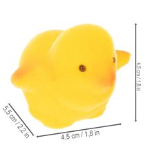 Article Petits poussins de Pâques, floqués jaunes et orange, 4,5 cm de haut, lot de 18.
