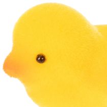 Article Petits poussins de Pâques, floqués jaunes et orange, 4,5 cm de haut, lot de 18.