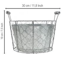 Article Pot en fil de fer pour plantation, panier printanier, métal, Ø 26 cm