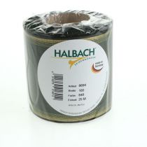 Article Ruban décoratif en taffetas vert foncé moiré 100 mm pour couronne