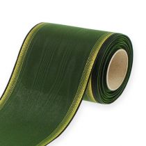 Article Ruban couronne Moiré 125mm, vert foncé