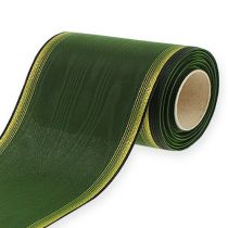 Article Ruban couronne Moiré 150mm, vert foncé